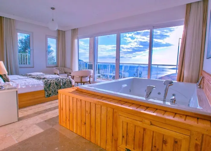 Kiziltas 6 Bedroom Seaview With Private Pool Hot Tub * Kalkan