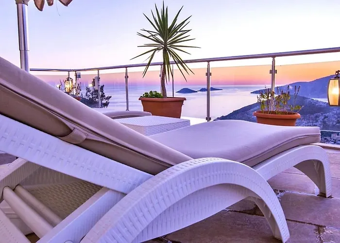 Kiziltas 6 Bedroom Seaview With Private Pool Hot Tub Kalkan